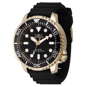 NEW 47226 Invicta Black and Gold Pro Diver Neptune Mens 48mm Gold Black Watch